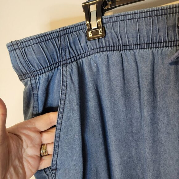 NWT Lucky Brand Wide Leg Cargo Pants Jeans with Tie Waist Size XL - Picture 4 of 10